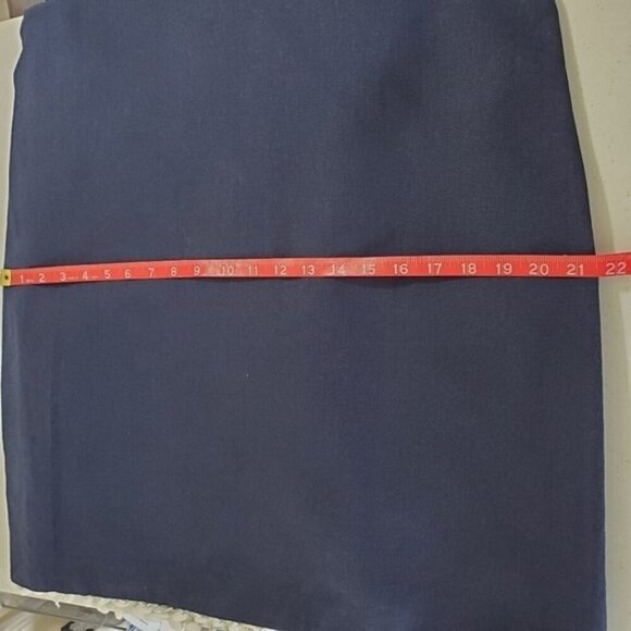 Eliza J Linen Blend Sheath Dress Size 14 Embroidered Neckline Pompom Trim Hem - Picture 10 of 12